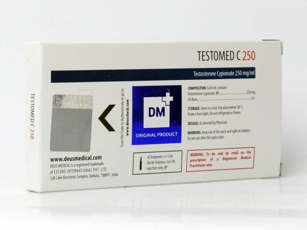 Testomed C 250mg – Testosterone Cypionate – Deus Medical - Image 2